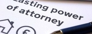 Lasting Power of Attorney Document titled "Lasting Power of Attorney" with icons of a house and social media logo.